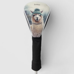 Sweet Winter Alpaca, custom Golf Head Cover