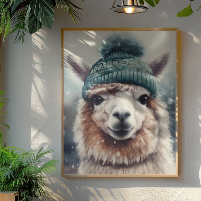 Sweet Winter Alpaca, custom Poster (Creator Uploaded)