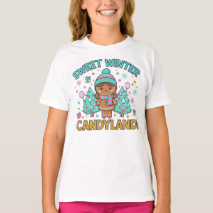 Sweet Winter Candyland Gingerbread Christmas T-Shirt