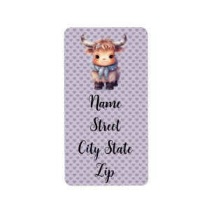 Sweet winter cow label