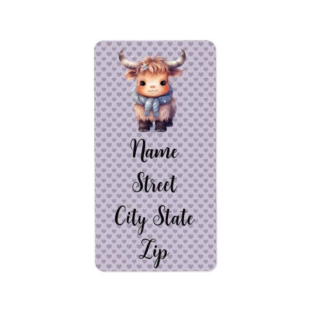 Sweet winter cow label (Front)
