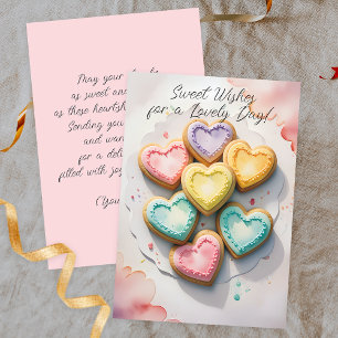 Sweet Wishes Heart-Shaped Cookies Card