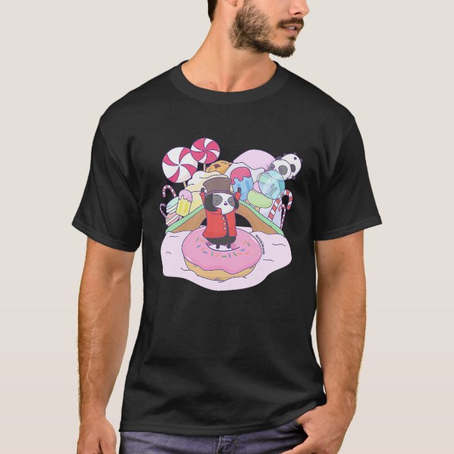 Sweet wizard panda in candy country chocolate fact T-Shirt (Front)