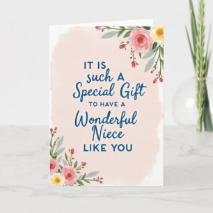 Sweet Wonderful Niece Card