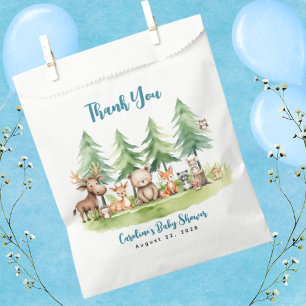 Sweet Woodland Animals Baby Shower Thank You Favour Bags