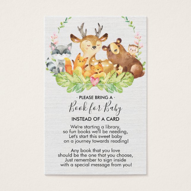 Sweet Woodland Animals Book for Baby Enclosure (Front)