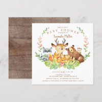 Sweet Woodland Forest Animals Baby Shower