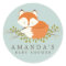 Sweet Woodland Fox Baby Shower Favour Seal