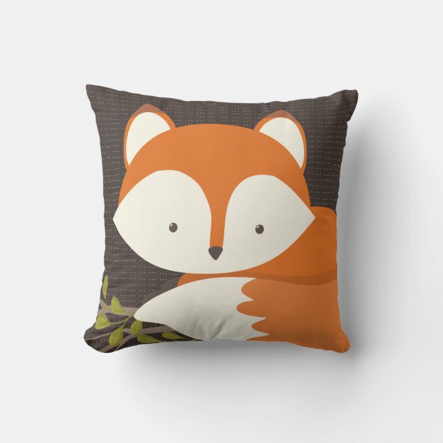 Sweet Woodland Fox Baby Snuggly Pillow (Front)