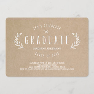 Sweet Wreath   Graduation Invitation