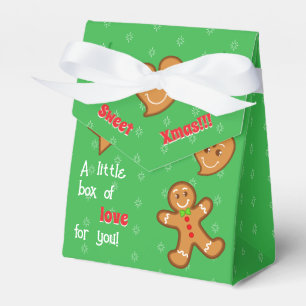 Sweet Xmas!!! - Christmas Gingerbread Pals - Green Favour Box