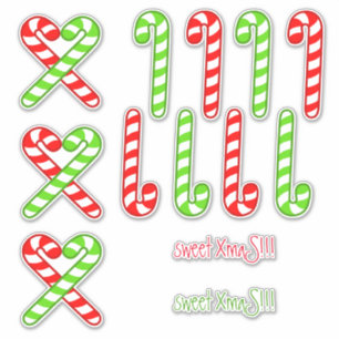 sweet XmaS Cool Candy Cane - Red and Green Custom