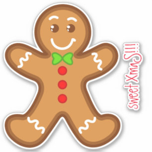 sweet XmaS gingerbread man Custom Text