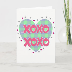 Sweet Xoxo Plaid Heart Card