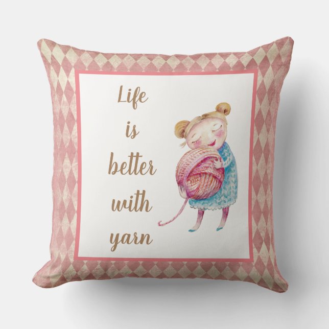 Sweet Yarn Lover   Cushion (Front)