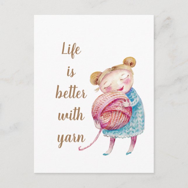 Sweet Yarn Lover Postcard (Front)