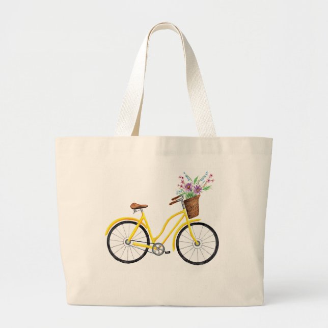 Sweet Yellow Bike Tote (Front)