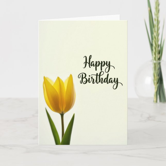 Sweet Yellow Bloom Card (Front)
