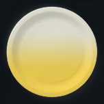 Sweet Yellow & Ivory Gradient Ombre  Paper Plate<br><div class="desc">Dreamy delicate gradient ombre design in pastel aesthetic light magical Sweet Yellow & Ivory colours. Soft gradient colour transition. Sweet Yellow & Ivory gradient home decor,  White Yellow & Ivory gradient ombre home decor theme design.</div>