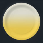 Sweet Yellow & Ivory Gradient Ombre  Paper Plate<br><div class="desc">Dreamy delicate gradient ombre design in pastel aesthetic light magical Sweet Yellow & Ivory colours. Soft gradient colour transition. Sweet Yellow & Ivory gradient home decor,  White Yellow & Ivory gradient ombre home decor theme design.</div>