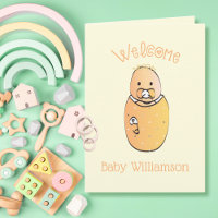 Sweet Yellow Newborn Cartoon Cute Baby Shower