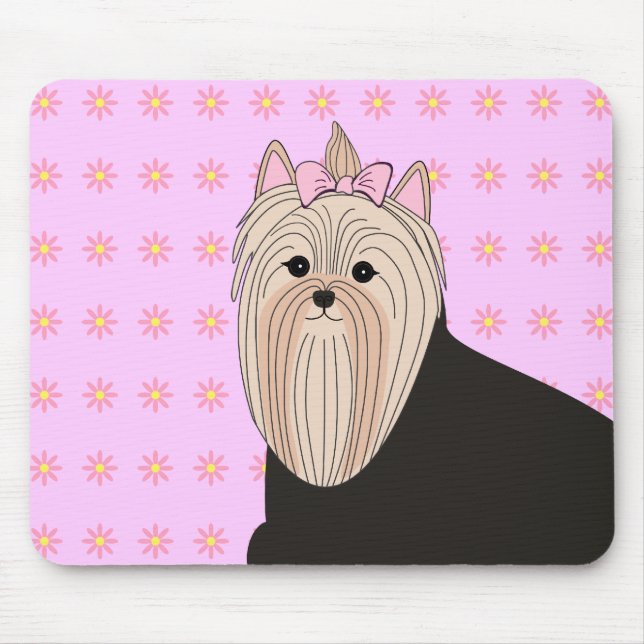 Sweet Yorkie Mouse Pad (Front)