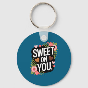 Sweet you romantic valentine's love hearts Artwork Key Ring
