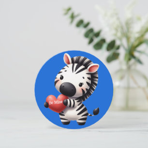 Sweet Zebra Valentine Card