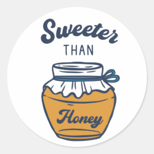 Sweeter Than Honey Classic Round Sticker