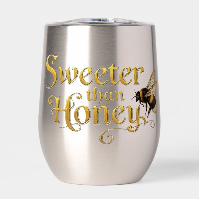 Sweeter Than Honey | Golden Vintage Bee Art Lover (Front)