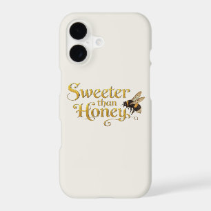 Sweeter Than Honey Golden Vintage Bee Lover Phone