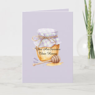 Sweeter Than Honey Lavender Jar Love Card