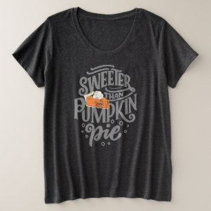 Sweeter Than Pumpkin Pie Women's Grey Plus Size T-Shirt