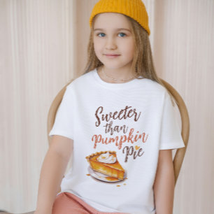 Sweeter Than Pumpkin Spice, Fall Vibes Kids T-Shirt