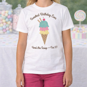 Sweetest Birthday Ever Ice Cream Social T-Shirt