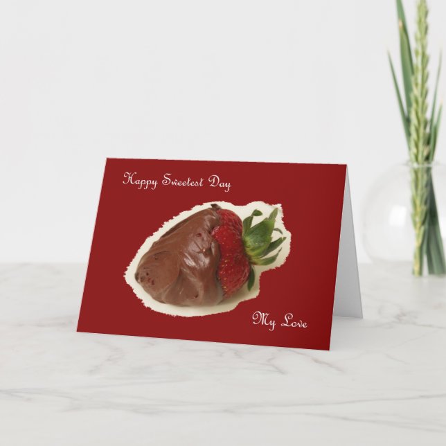 Sweetest Day Card Chocolate Strawberry (Front)