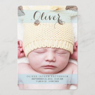 Sweetest Dream Two Photo Modern Birth Announcement