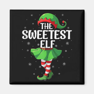 Sweetest Elf Christmas Girls Women Elf Squad Xmas  Magnet