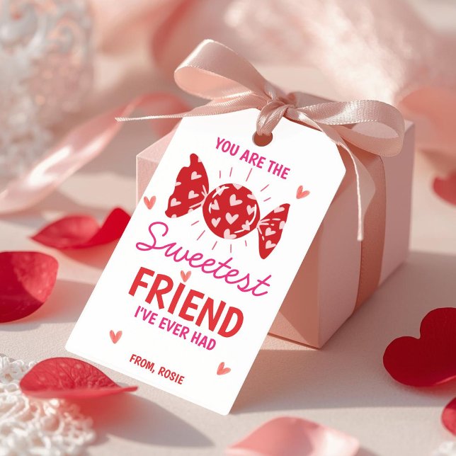 Sweetest Friend Valentine Gift Tag Candy Theme (Creator Uploaded)