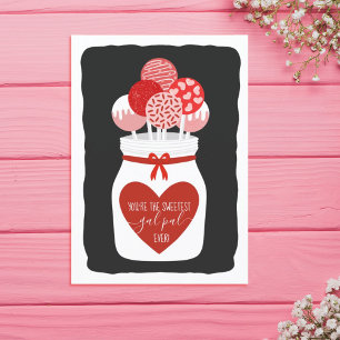 Sweetest Gal Pal Lollipop Galentine's Day Greeting Holiday Card