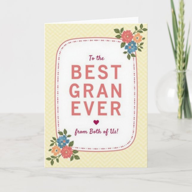 Sweetest Gran Floral Card (Front)