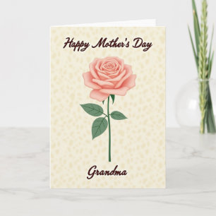 Sweetest Grandma Rose Day Card