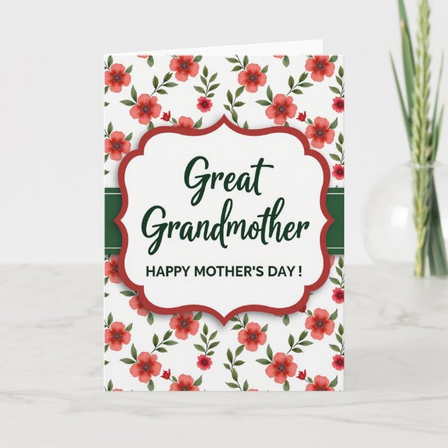 Sweetest Great Mothers Day Card (Front)