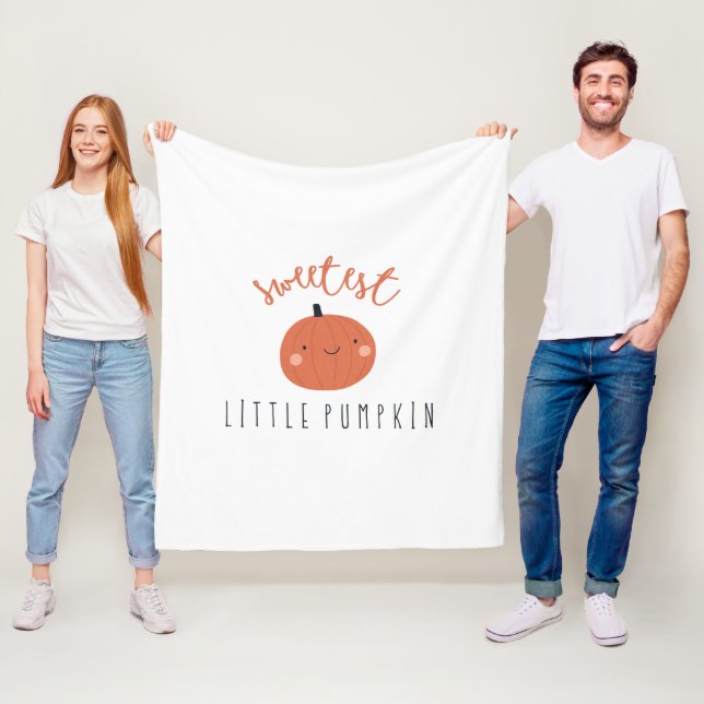 sweetest little pumpkin Fleece Blanket cute fall  (In Situ)