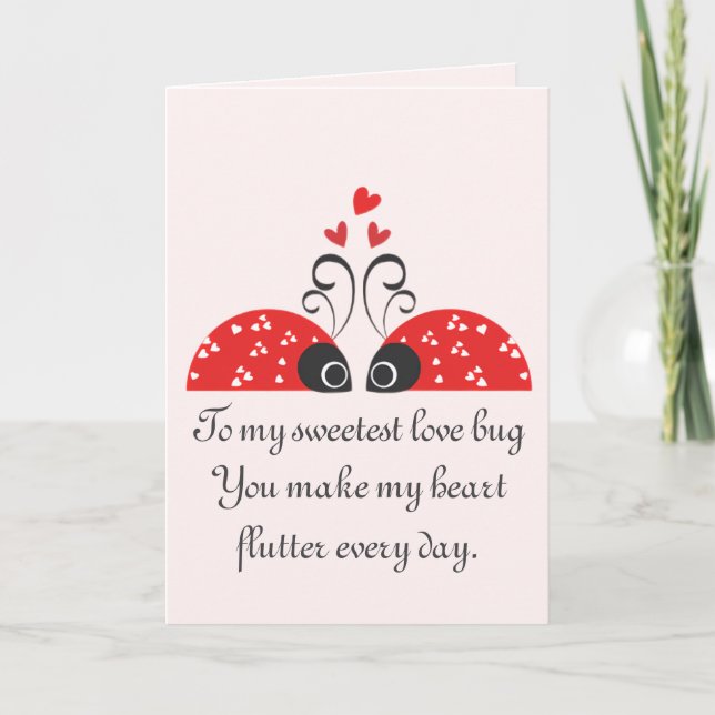 Sweetest Love Bug Holiday Card (Front)
