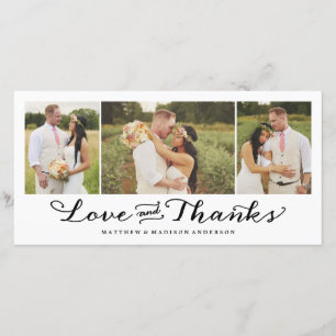 Sweetest Love   Wedding Thank You Photo Card