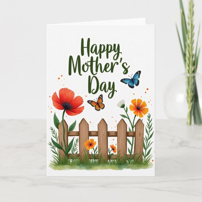 Sweetest Mum Garden Fence Card (Front)
