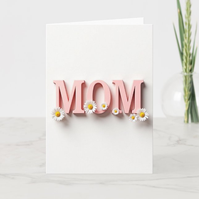 Sweetest Mum Pink Letter Card (Front)