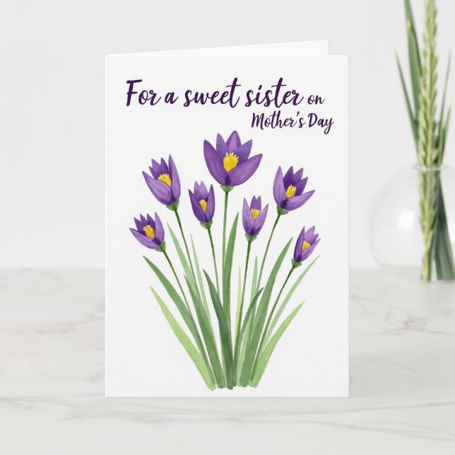 Sweetest Mum Watercolor Card (Front)