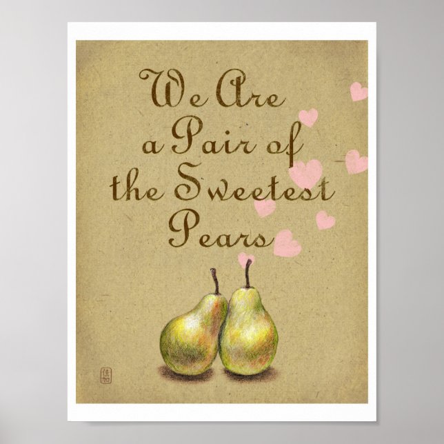 Sweetest Pears Illustration Print - Lettersize (Front)
